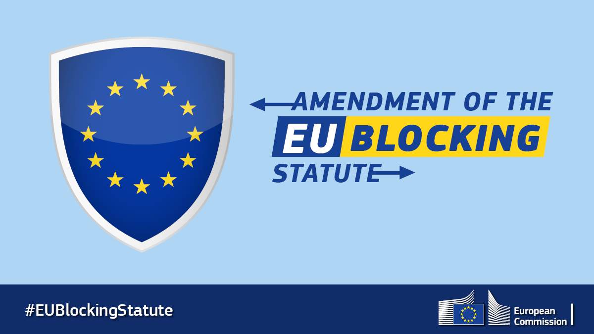 EU_Finance's tweet photo. Thereโs still time to take part in the public consultation on the possible review of the #EUBlockingStatute
Send us your input and help shape the ๐ช๐บ response to unlawful foreign extra-territorial measures!
#EUHaveYourSay by 4 November 2021
โก๏ธ https://t.co/d5XiWdmbfb https://t.co/vmzivAox24