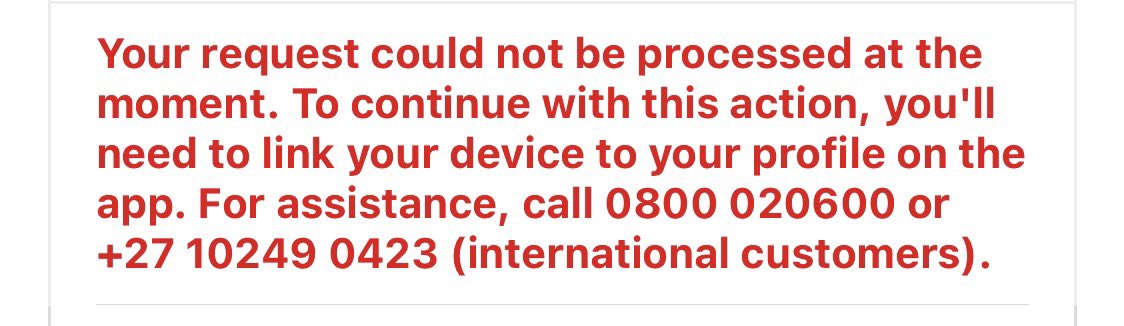 PamGreen2301's tweet photo. @StandardBankZA @SibahleTeyise I have the same issue. The app is not allowing payments. The device is linked. https://t.co/9jzFhRT9L3