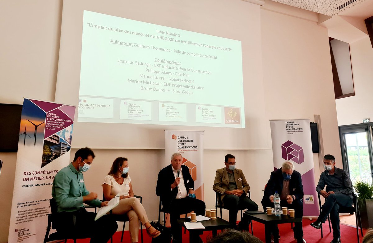 Séminaire #Intercampus #EnergetiqueEcoIndustrie et #InfrastructuresBâtEcoConst sur "relation et coopération des filières bâtiments, TP et Énergies dans le devenir des infrastructures".
#CampusDesMetiers
Merci @EnerBim,<a href="/NobatekInef4/">NOBATEK</a>, <a href="/capeb_fr/">La CAPEB</a>,<a href="/FFBatiment/">FFB</a>,<a href="/EDFofficiel/">EDF</a>,<a href="/terega/">Teresa Gama</a>