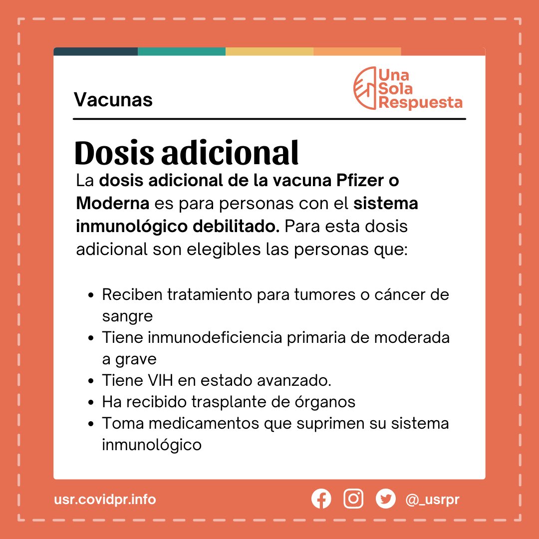 _usrpr's tweet photo. Se necesita una dosis adicional cuando su sistema no respondió con la suficiente fuerza a la dosis inicial o dosis de la vacuna. 

🔸Dosis refuerzo 
Es una dosis que se aplica a personas con su ciclo de vacunación completo. (2/3) https://t.co/BHbtKJNAYA