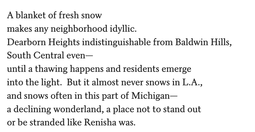 explorechat's tweet image. "They are left to imagine 
what (her) life might have been.
We are left to imagine the day
it won't require imagination 
to care about all of the others."

Here is one of kam's numerous perfect poems: poets.org/poem/imagine