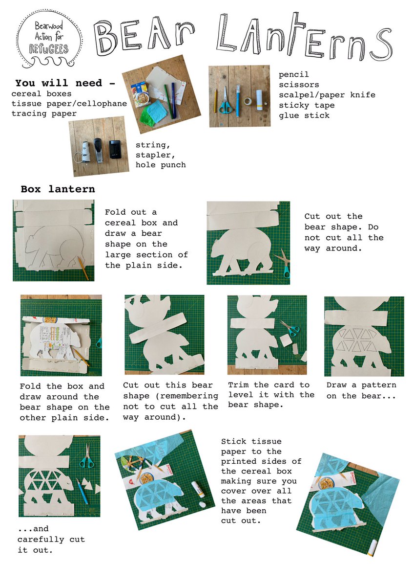 BearwoodAction's tweet image. You could make your own lantern for our Procession Of Light 6pm, 9th October at Warley Woods.
Here are a couple of ideas for bear lanterns.
#TogetherWithRefugees