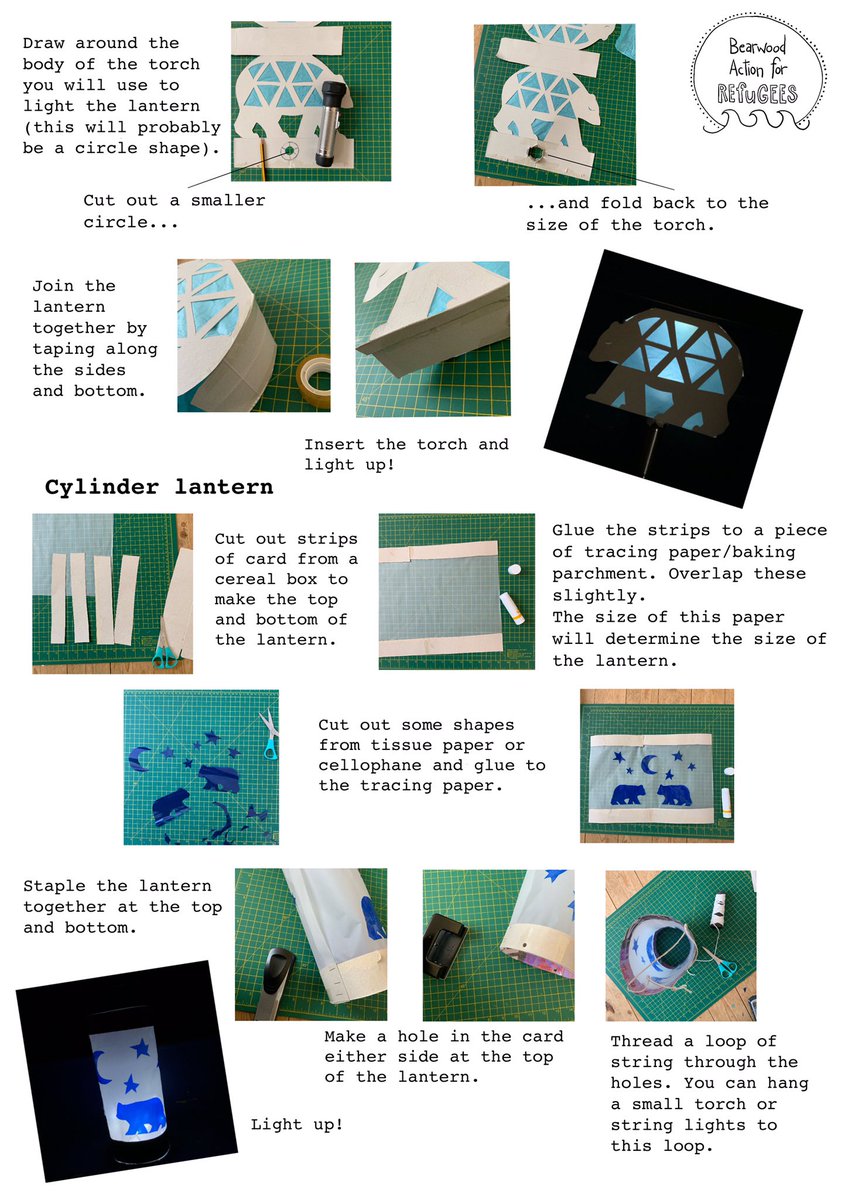BearwoodAction's tweet image. You could make your own lantern for our Procession Of Light 6pm, 9th October at Warley Woods.
Here are a couple of ideas for bear lanterns.
#TogetherWithRefugees