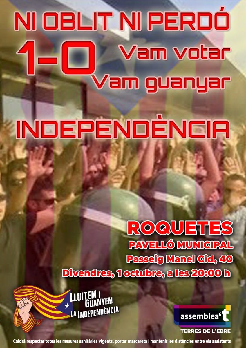 Ni oblit ni perdó!!

1-O a les 20:00 al Pavelló de Roquetes!