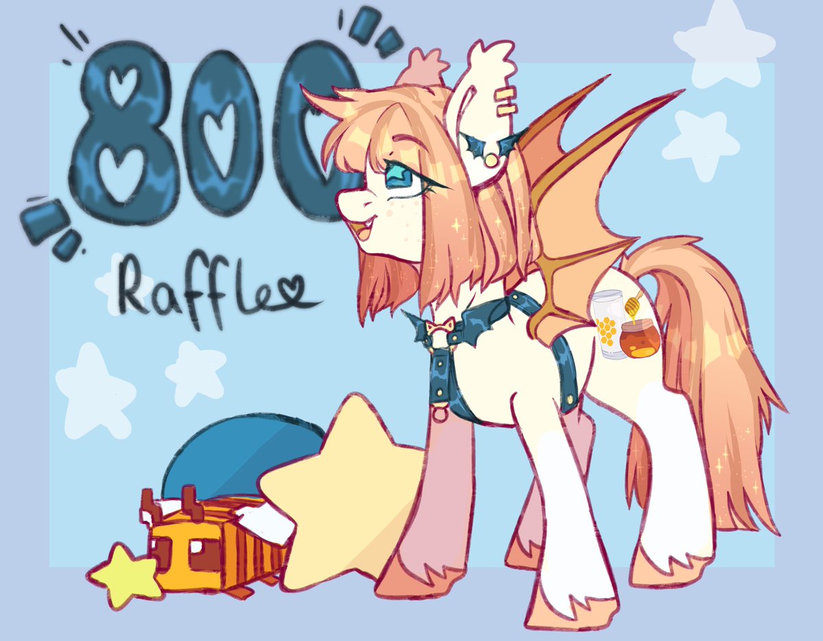 Cheekipone's tweet image. -800 Follower art raffle-

Thank you so much for all the support and love! ☺️💖
So im doing an art raffle to thank you all!
The winner gets one fullbody drawing of their OC!
How to enter:
+like 
+retweet
+follow me
+comment with your ocs ref (ponytown screens are ok)
good luck!💖