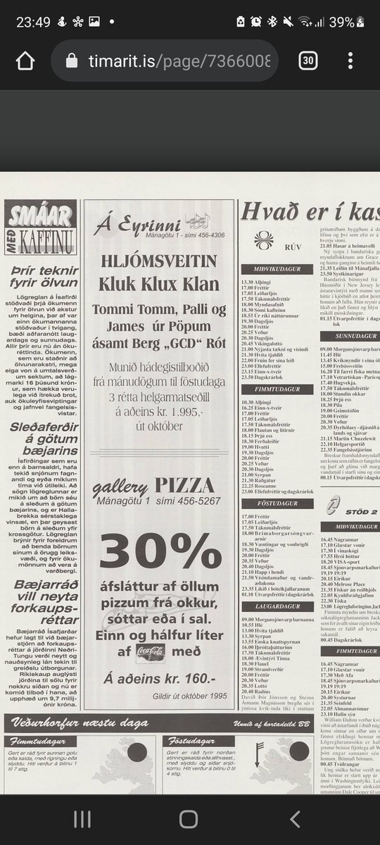 ljonshjarta's tweet photo. Partý á Ísafirði 1995 menn á 6 bjór . Hvaða band er aftur að spila í kvöld? Kluk Klux Klan með Tomma Tomm, Palla og James úr Pöpunum og fokking Bergur úr GCD. #stemmning https://t.co/YXWbowEvrk