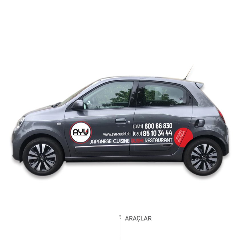 AYU SUSHI Marka-Konsept Çalışmalar. Brand-Concept Works
Berlin, GERMANY 2021
#kurumsalkimlik #masaüstüyayıncılık #cephe #içmekan #araç #tasarım #üretim #uygulama
#corporateidentity #printworks #outdoor #indoor #car #branding #customwallpaper #desing #print #application