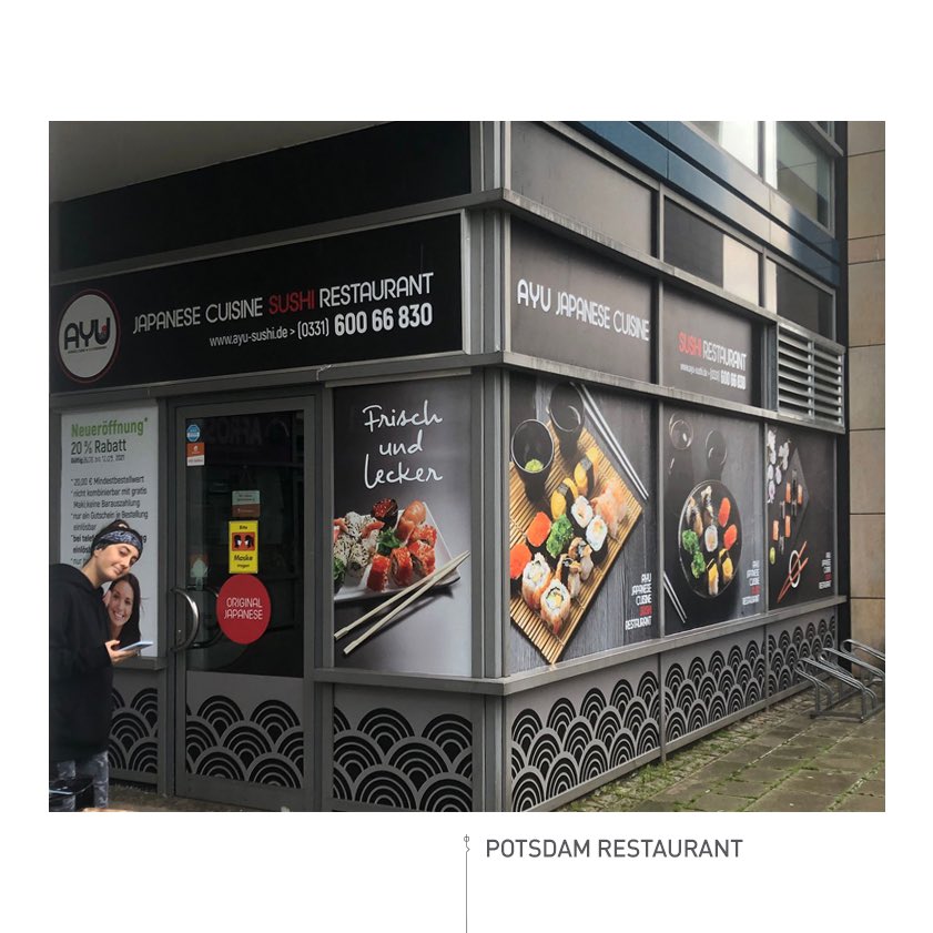 bytrion's tweet photo. AYU SUSHI Marka-Konsept Çalışmalar. Brand-Concept Works
Berlin, GERMANY 2021
#kurumsalkimlik #masaüstüyayıncılık #cephe #içmekan #araç #tasarım #üretim #uygulama
#corporateidentity #printworks #outdoor #indoor #car #branding #customwallpaper #desing #print #application https://t.co/PVNqNK3e5v