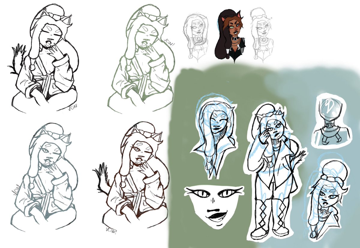 bunnzbakery's tweet photo. #OCtember #OCtember2021
initial designs;
hereโs a handful of them!
a family of aasimar old school farmers, ๐ชก concepts from a while back, + a sneak peek of that holstaur I was designing โบ๏ธ https://t.co/abZTG4ku8E