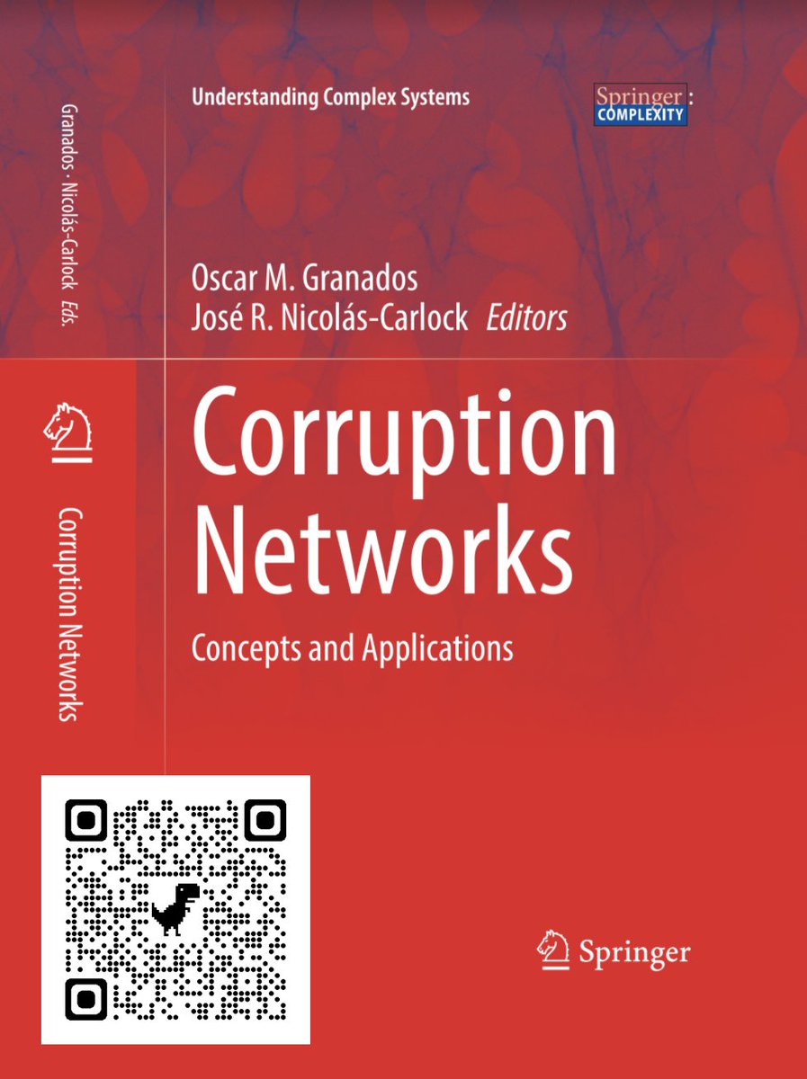 jrncarlock's tweet photo. Our new book "Corruption Networks: Concepts and Applications" (co-edited w Oscar Granados) is now published! It features the great work of leading researchers and experts using network science approaches to understand and counteract corruption. #Springer https://t.co/yUhtJs2yCp https://t.co/t633ry6OEU