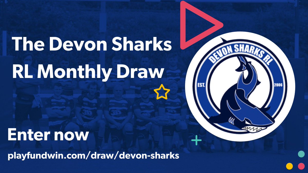 🚨 There are 3️⃣ days left to enter this month's <a href="/devonsharks/">Devon Sharks RLFC</a> Monthly Draw

🦈 The club are using #PlayFundWin to fundraise for a minibus to improve access for players to attend sessions.

By entering there's a also chance to win a cash prize!

Enter here: bit.ly/3l0gd7N