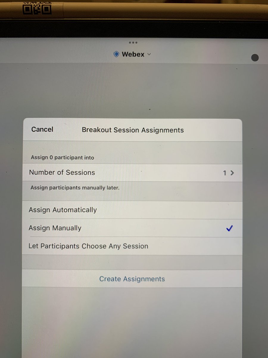 edtechbailey's tweet photo. Want to host breakout rooms on iPad Pro? @Webex Meetings. The only way. https://t.co/0cUDLTxmIn