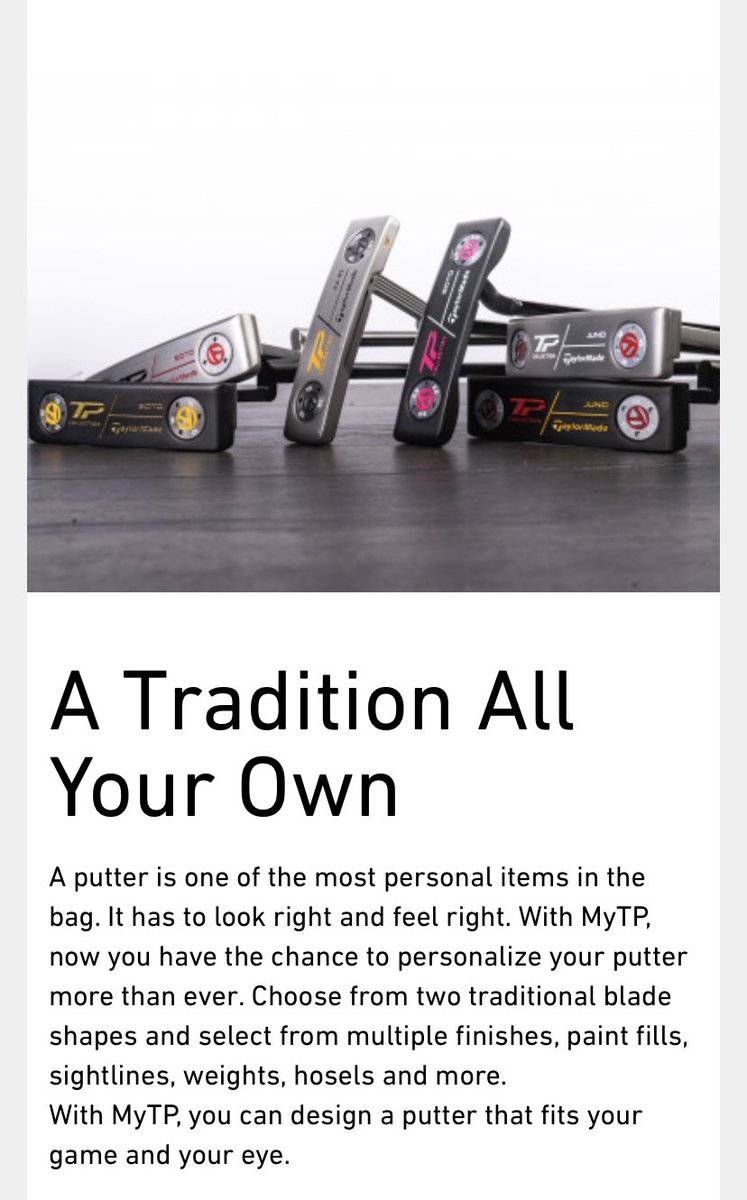 GordStewartGolf's tweet image. Time to get creative and design your very own @TaylorMadeTour TP putter taylormadegolf.co.uk/MyTP-Putter/DW… 🔴🟠🟡🟢🔵🟣⚫️⚪️ #MyTP #1PUT