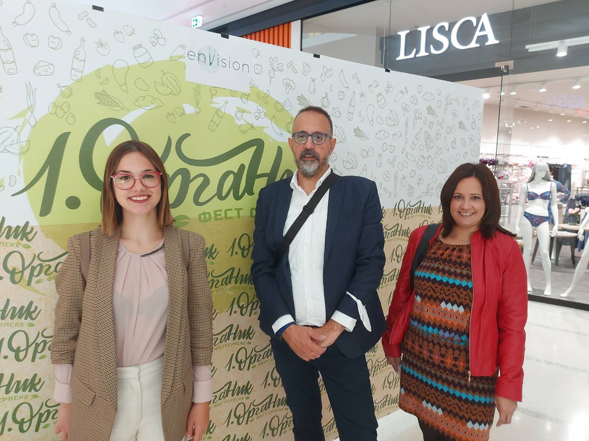 InoSens_rs's tweet photo. The #InoSens team, as a partner in the @EnvisionH2020, held a presentation of the project to the participants of the First ORGANIK FEST of Republika Srpska, an international festival of organic food in Banja Luka, presenting at the same time projects @dione_eu and @wateragri.๐พ https://t.co/UMyJi1XrjH