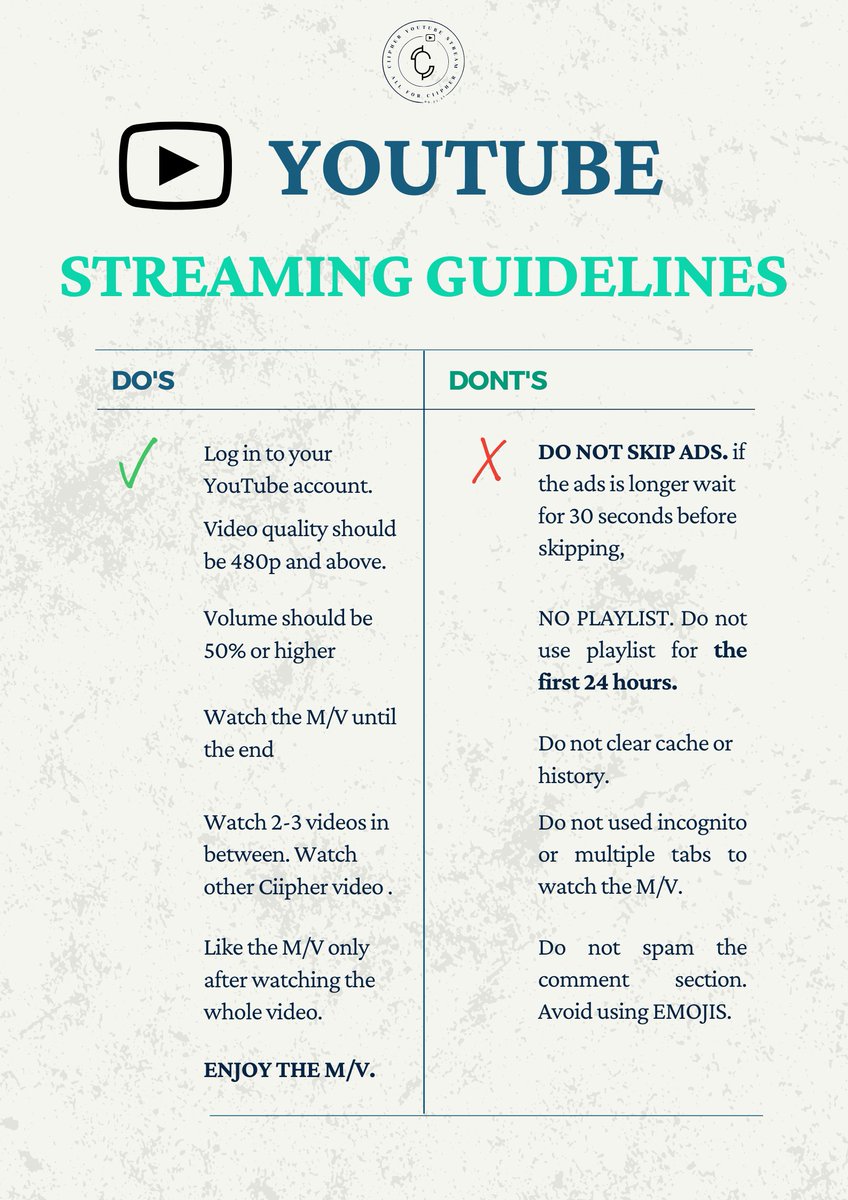 ciipherYTstream's tweet image. [!!!] Youtube Streaming Guidelines

#Ciipher #싸이퍼 #BLIND #콩깍지