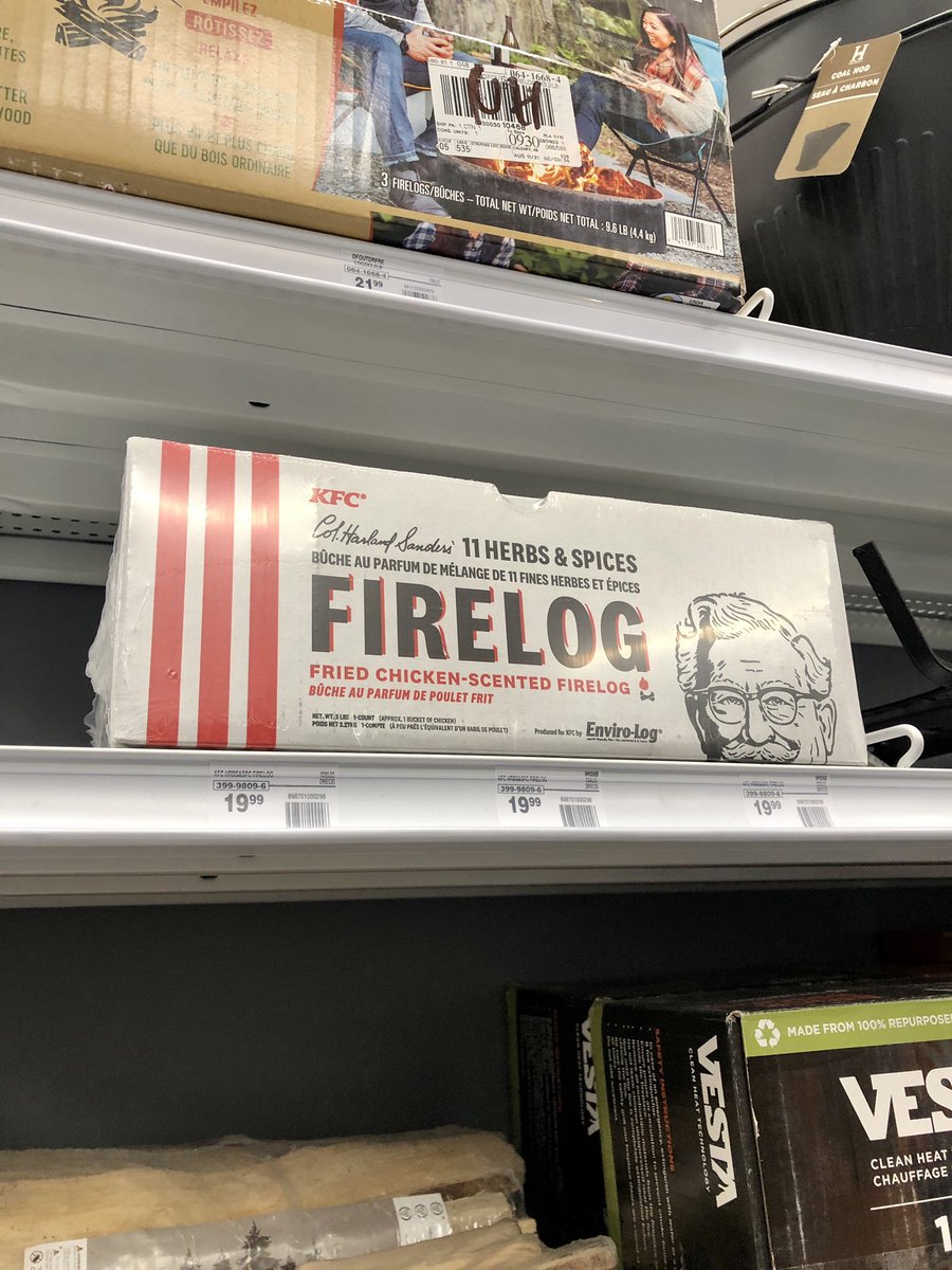 In case you wanted to grab a <a href="/kfc/">KFC</a> firelog, they a few at the downtown <a href="/CanadianTire/">Canadian Tire</a> in #Calgary #YYC