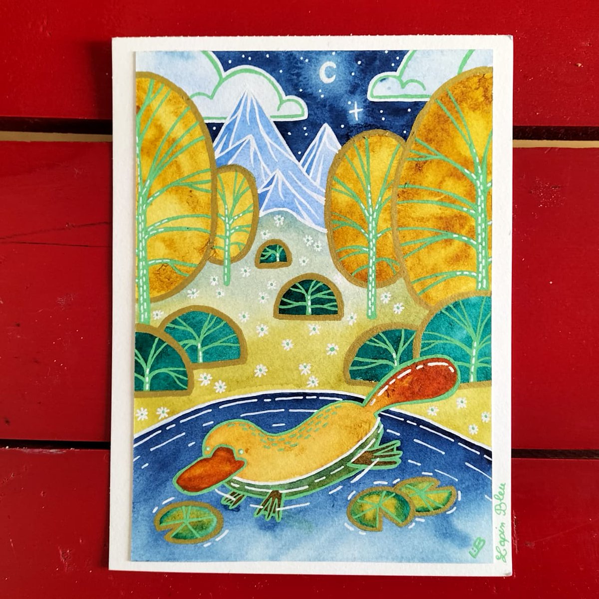 lalapinbleu's tweet photo. * THE PLATYPUS *
- aquarelle - format A5 - cadeau personnalisé -
#platypus #ornithorynque #aquarelle #aquarelleart #aquarellefrance #aquarellepainting #watercolorart #watercolorillustration #watercolor #womenart #womenartists #artistsontwitter https://t.co/gD7iqhmH4Q
