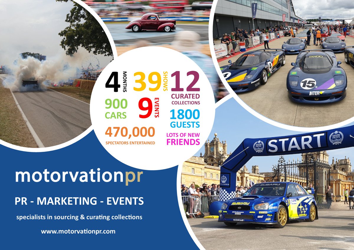 MotorvationPR's tweet photo. Sat down this morning & looked back at the last few months. What a few months it was. Worked with so many fabulous people & wonderful car owners, curating exciting content, thank you to you all. We had a lot of fun along the way #classicars #automotiveevents #motorshows #carshows https://t.co/pfv1H2VKD0
