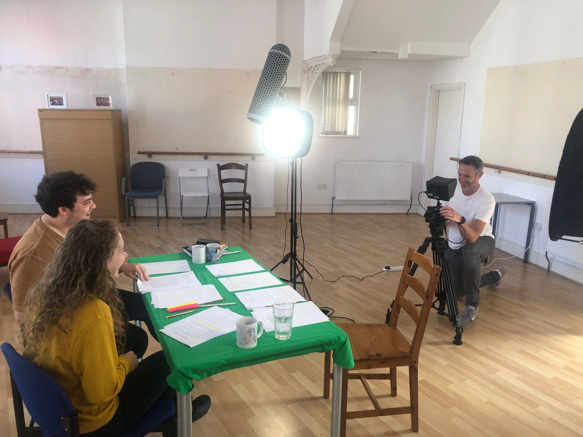 First day of rehearsal for our new online safety project in partnership with @ClarionFutures. Table read (and behind the scenes filming!) this morning.