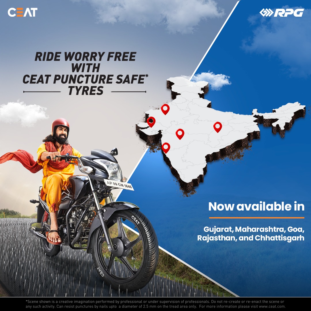 CEATtyres's tweet photo. CEAT puncture-safe bike tyres come with a special sealant that prevents air leakage in case of punctures, and allows you to continue riding safely without any worries.
To know more about Puncture Safe bike tyres, click here: https://t.co/gvTgT85gXW
#CEATtyres #PunctureSafe https://t.co/J7B57xI7h0