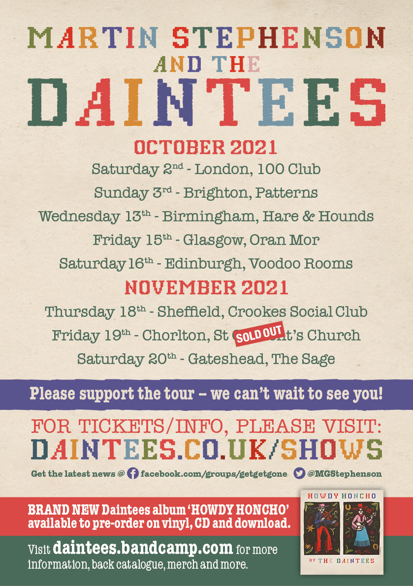 Sadly we will have to move Leeds to 2022 due to not enough advance ticket sales, just too risky for us as we have no major promoter on the case, please support Sheffield, Birmingham &amp; Edinburgh as these could go the same way, sad news, tough times for hobos x