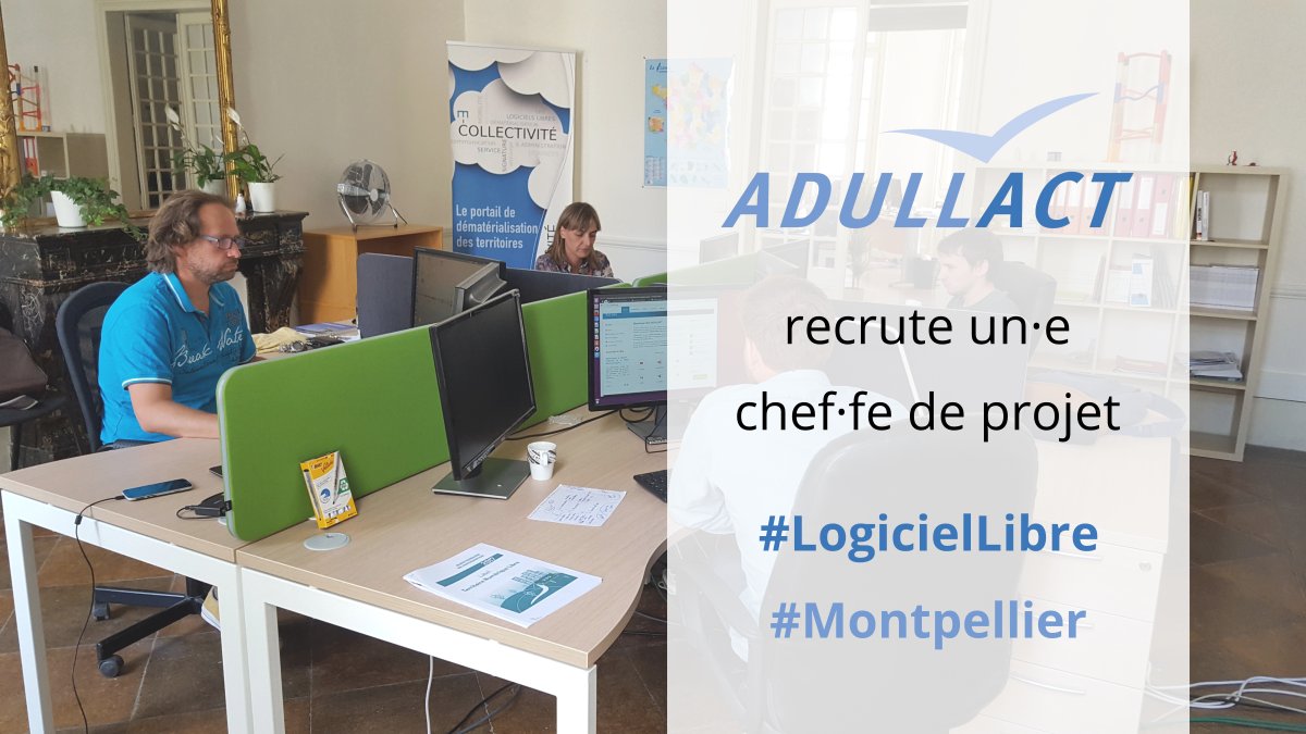 [Emploi] Vous adhérez aux valeurs du logiciel libre, vous avez fait vos 1ères armes sur Linux et les technos libres vous intéressent ? Rejoignez une équipe de passionnés et contribuez au développement du #LogicielLibre au sein des services publics.

▶ adullact.org/breves/68-actu…