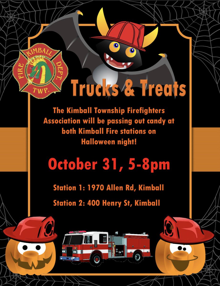 FdKimball's tweet photo. #stclaircounty #halloween #kimballtwp #kimballmi #trucksandtreats #trunkortreat #trickortreat #fdkimball https://t.co/bOI0koLTbY