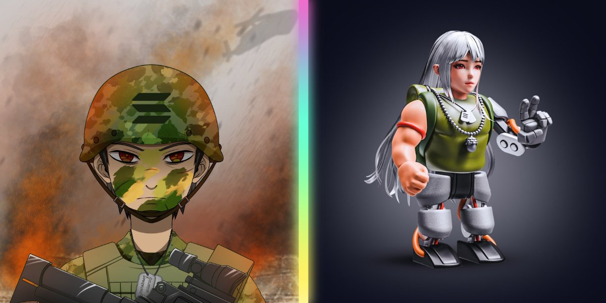 MetaBaes's tweet photo. We're super excited to announce our collaboration with @TheSolarmy on this Soldier and Metabae 2D +3D DUO! 

We are excited to be giving away this ULTRA RARE Metabae + 4 SOL
 
To enter:
Like
RT
Tag 2 Friends
Follow @Metabaes &amp; @TheSolarmy

2 Winners Will Be Chosen

#NFTGiveaway https://t.co/uxIuJhHDCd