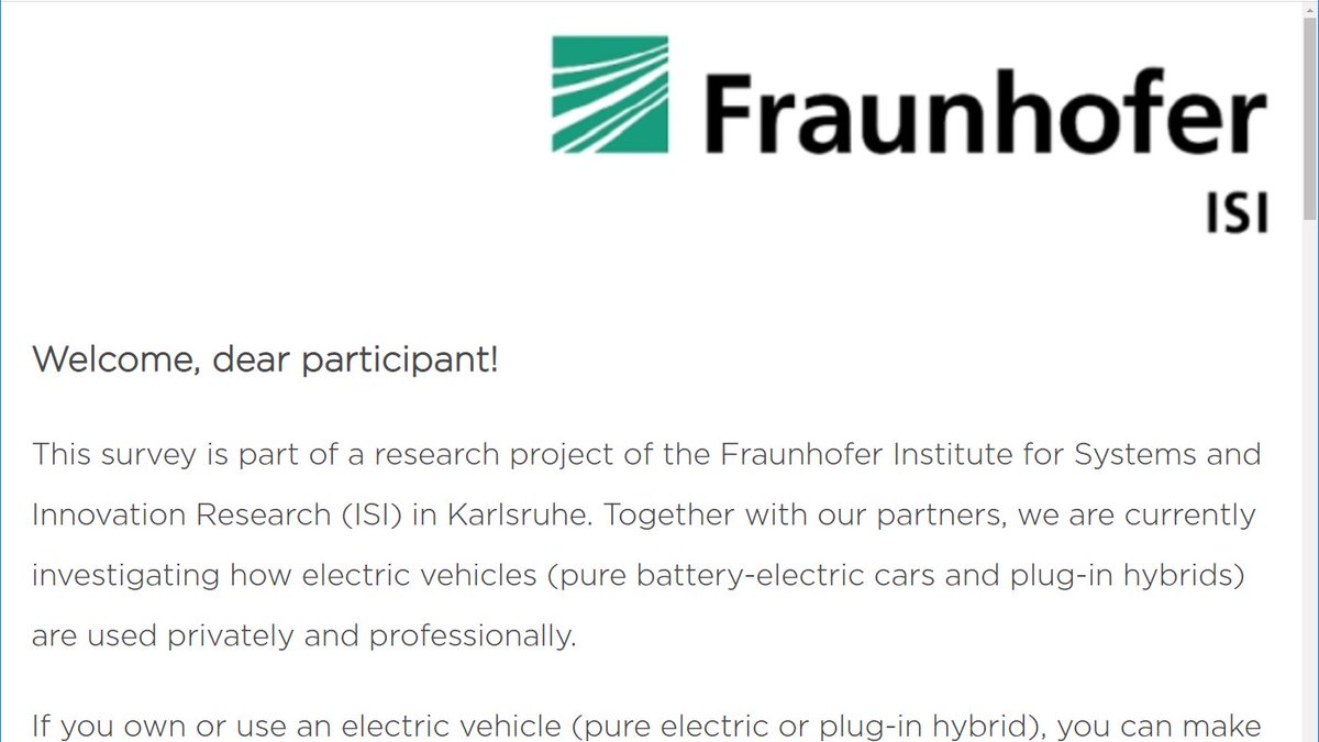 PatrickPlotz's tweet photo. Are you an electric vehicle 🚗 user? We need you help! We want to understand how you use your EV. 
Only a few minutes for our survey and your answers help us formulate evidence based results 😀
https://t.co/ps4ErG4I1x https://t.co/T5tcDKHpI6