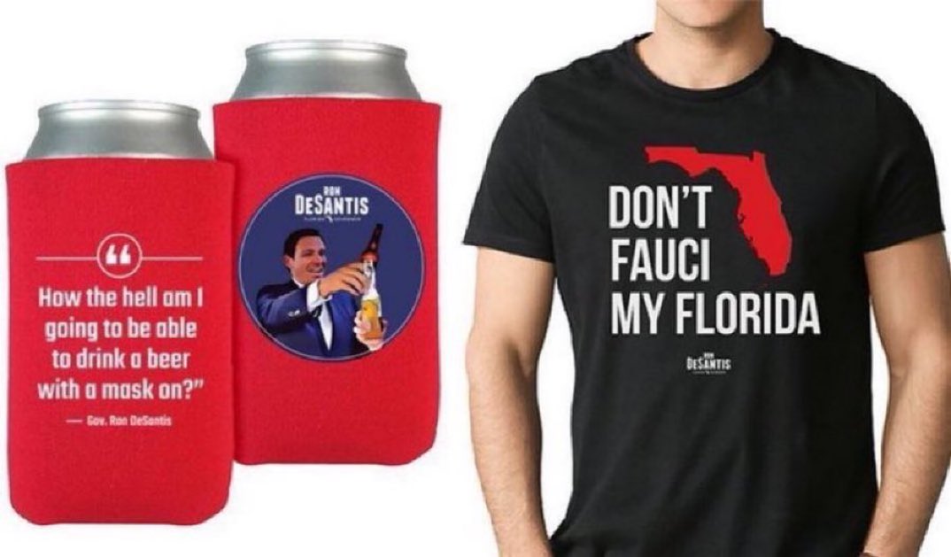 Annette_Taddeo's tweet photo. It’s been 76 days since @GovRonDeSantis started selling anti Fauci gear for his campaign. Since then 14,464 Floridians have been reported dead but that’s NOT completely accurate. To know the gravity, @HealthyFla must #ReleaseTheNumbers!

Heck of a job there Ron. #DeSantisVariant https://t.co/O0bnVg1DZl