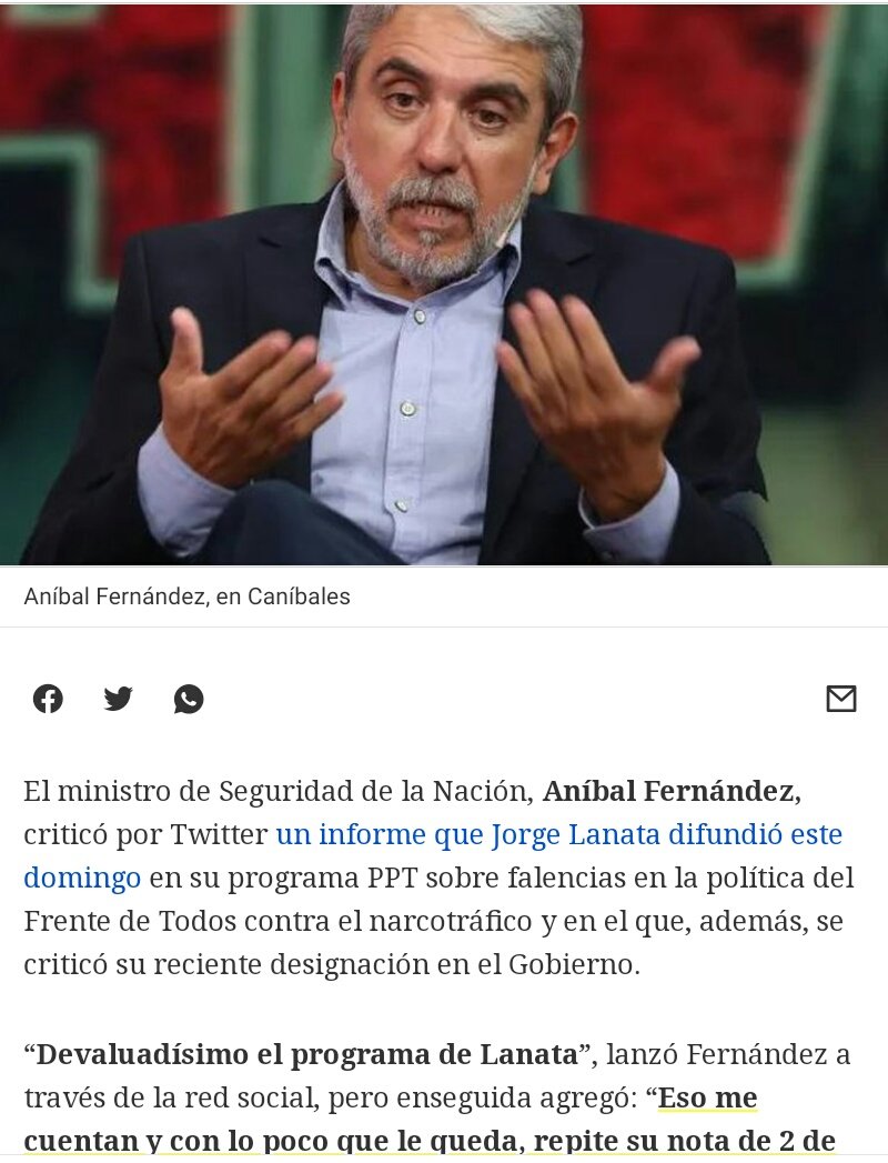 normasenillosa's tweet photo. El miserable Anibal Fernandez dijo de Jorge Lanata "con lo poco q le queda"
Q te pasa Fernandez? Y esto trajeron para mejorar la gestion?esto?
#Perderan https://t.co/w3IPyySDhI