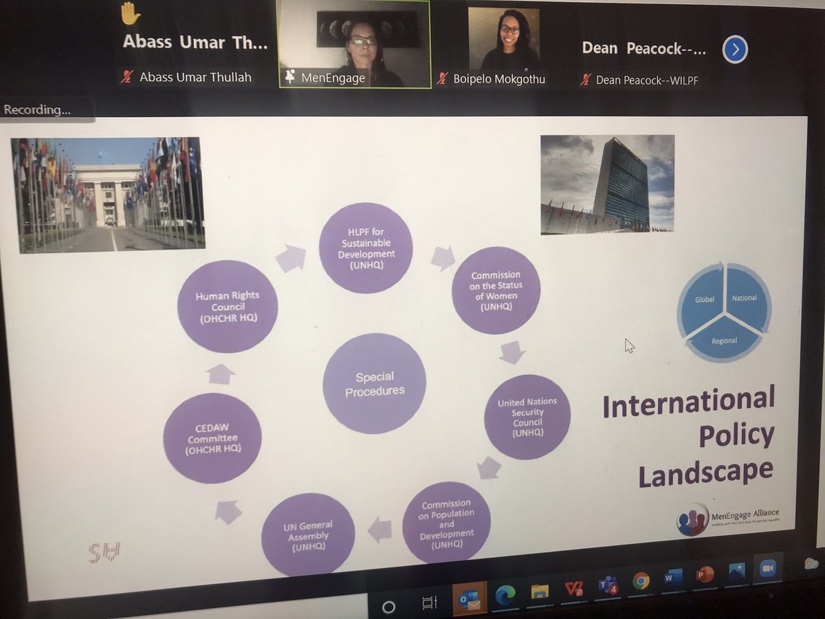 MenEngageAfrica's tweet photo. Jennifer shares international law and human rights mechanisms to advance #WPSAgenda during #MATI2021 https://t.co/5eggfqrh75