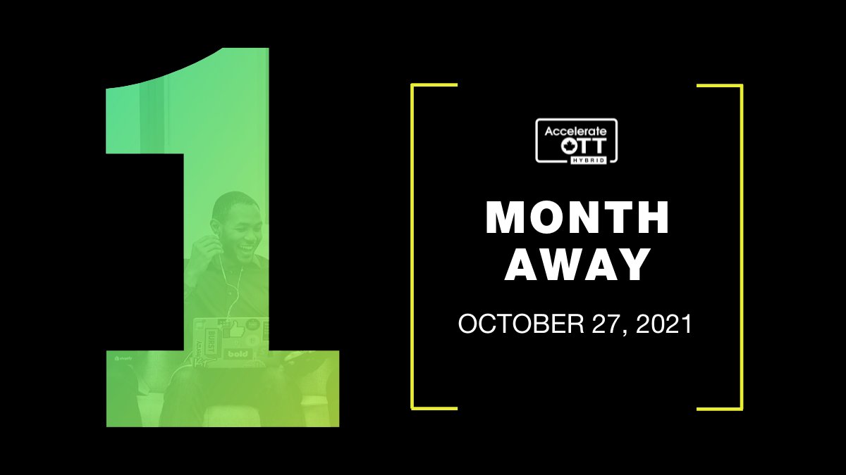 AccelerateOTT's tweet photo. ⏳We are one month  away from #AccelerateOTT⏳

If you are a founder, aspiring entrepreneur, investor, or a business owner, you don't want to miss out on this epic one day conference: https://t.co/dvhCRRos8Z https://t.co/sknxxIg1fw