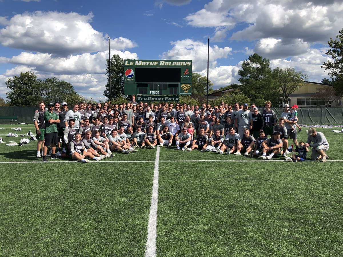 LeMoyneMLax's tweet photo. Sheesh, what a weekend‼️ 

It began with Jared Corcoran becoming a HOF’er, and ended with a golf tournament that was seemingly more competitive than the Alumni game. #PhinsTape 

#WeAreWhoWeAre #WishYouWereHere #AlumniWeekend https://t.co/OiOfg2igzA
