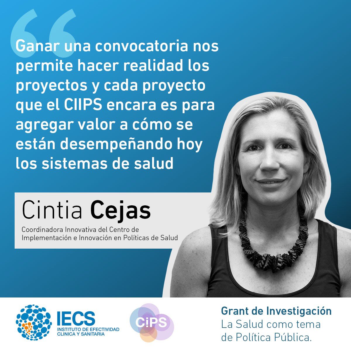 iecsarg's tweet photo. Orgullosos de anunciar que el #CIIPS del #IECS ha ganado el #GrantDeInvestigación "La #Salud como tema de #PolíticaPública" del Observatorio de Salud del Grupo de Fundaciones y Empresas (GDFE) 👏 https://t.co/moAKa40gEv