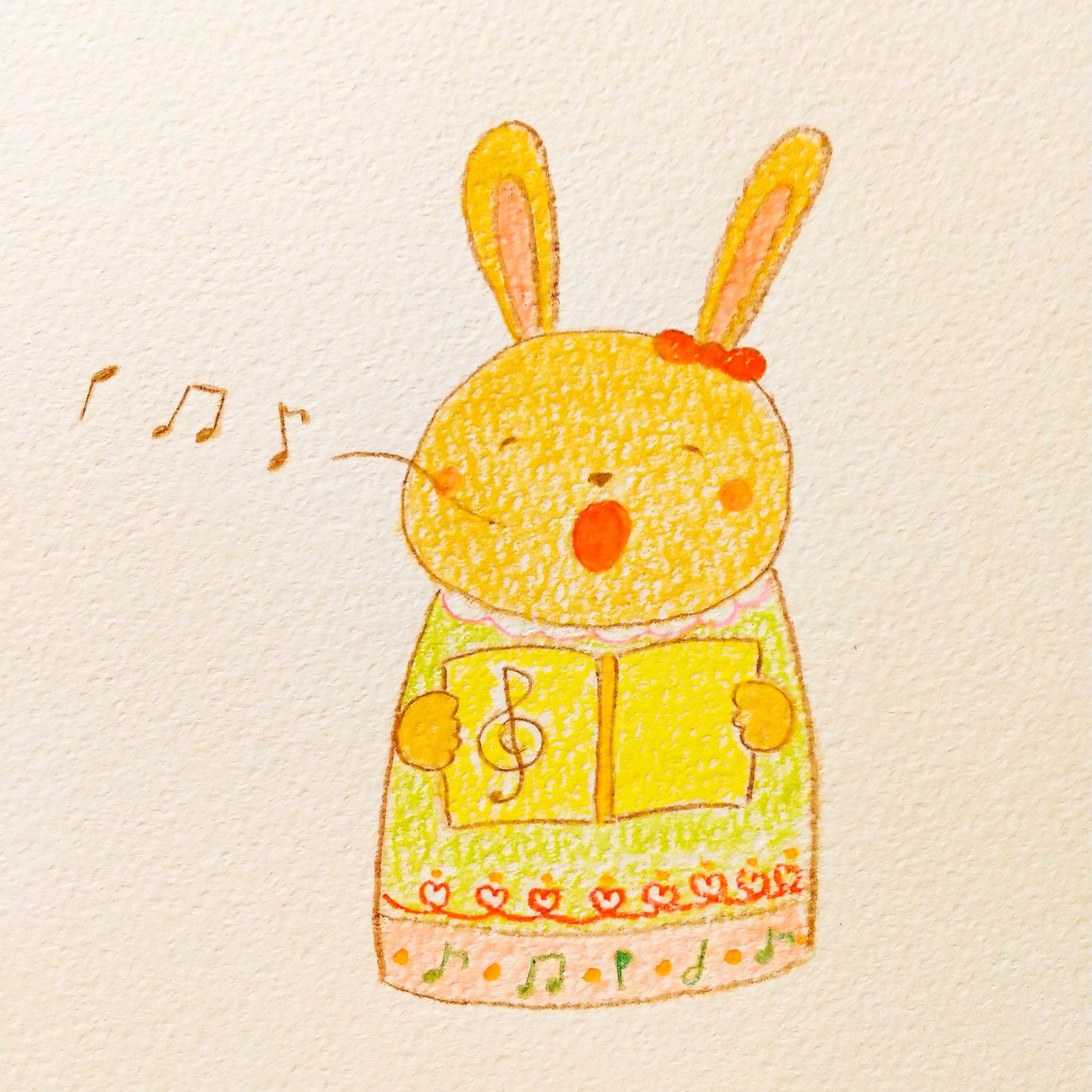Asuka 大きな口で 歌うと こころが すっきりするよ 色鉛筆 イラスト うさぎ Rabbit T Co Suy4a7n6j6 Twitter