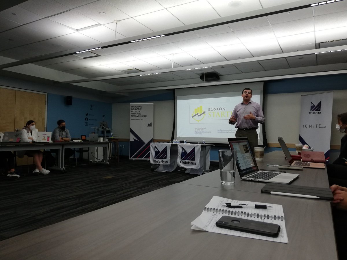 footshotcl's tweet photo. We continue the activities with @ChileMass team! This morning, we had the opportunity to meet @BosStartupCFO and @ChuckGoldstone, they told us about how investors see you based on a series of question, and how to tell a good story to your audience. https://t.co/w3FacdaQMb