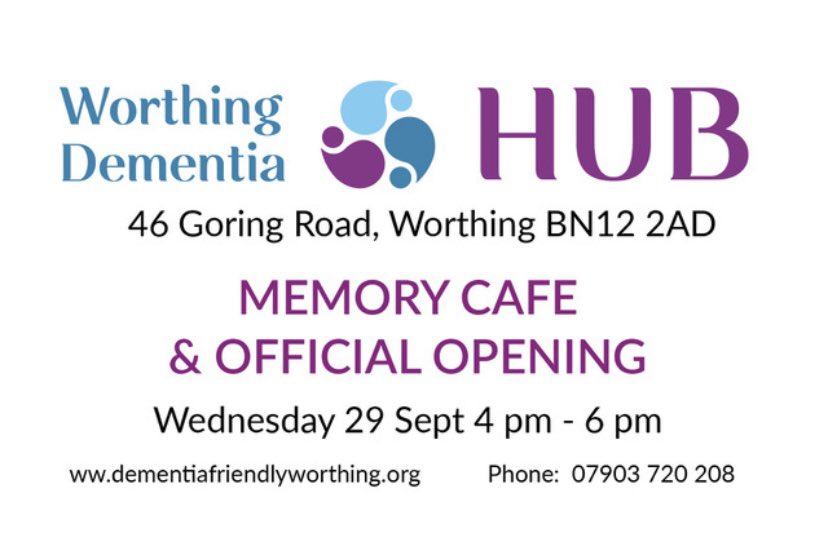 DFWorthing's tweet image. It’s happening! Launch of our new #worthing dementia hub. Offering timely support to people affected by dementia and their Carers. Cafes, clinics, workshops and generally great company ☺️ #dementiafriendlycommunities
