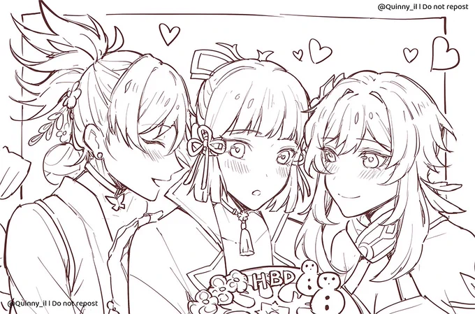 I can't manage to finish full-color (or maybe later orz)
HBD My best girl Ayaka ! ! ❄️☃️🎂

#原神 #AyakaKamisato 