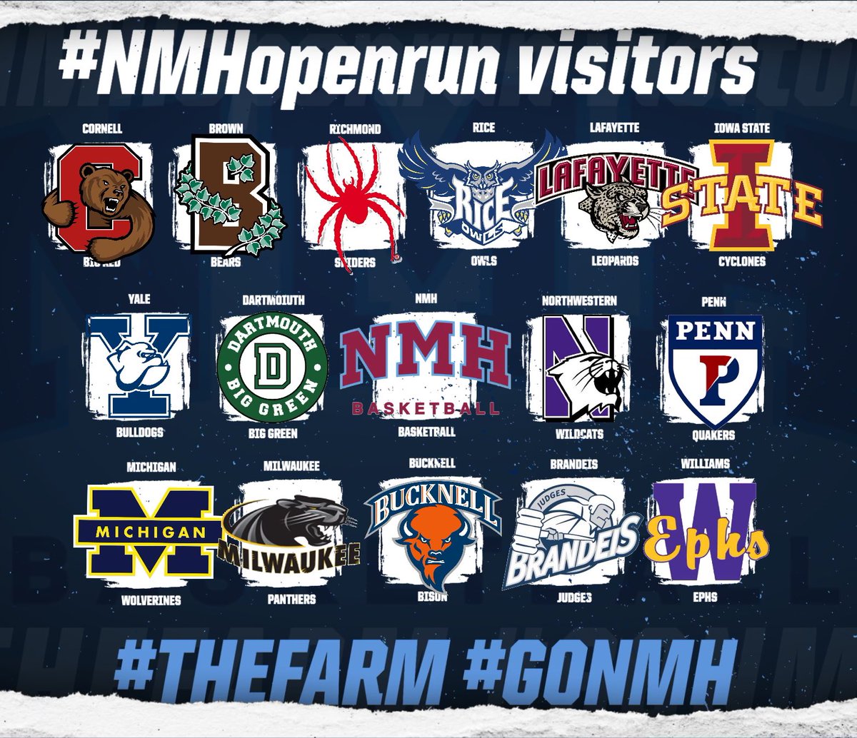 ATTN COLLEGE COACHES: #NMHopenrun this week. Monday &amp; Tuesday at 615 &amp; Wednesday at 5. Thanks to the coaches who came by #NMH last week to check out the action in Forslund! #TheFarm #GoNMH