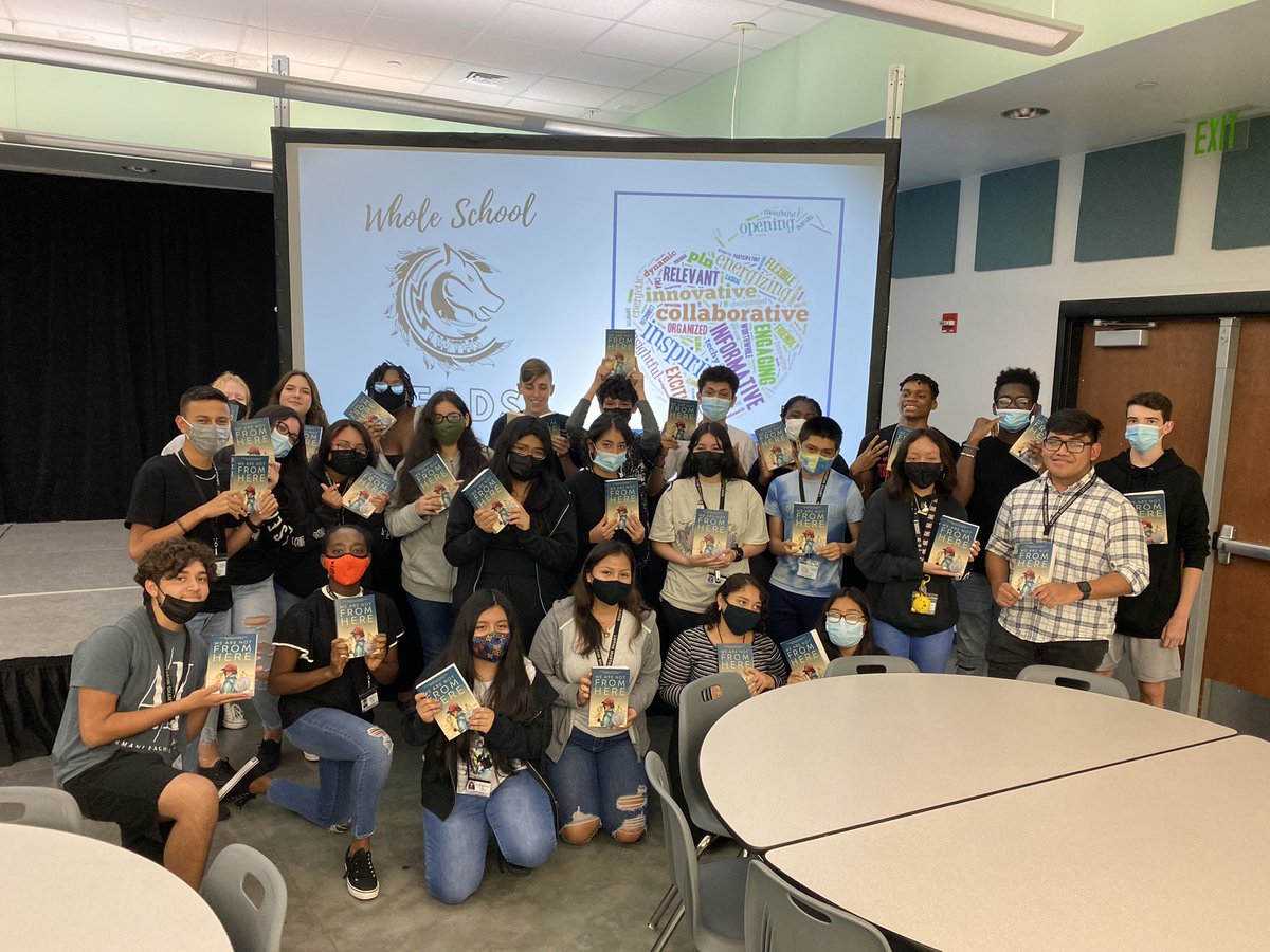 simmonsisLIT's tweet photo. Class photo competition of cuteness at our Whole School Reads kick off for We Are Not From Here by @jetchez 

@LWTHSMustangs @CCPS_SecELA @ccpsII @collierschools https://t.co/PzkUQelupF