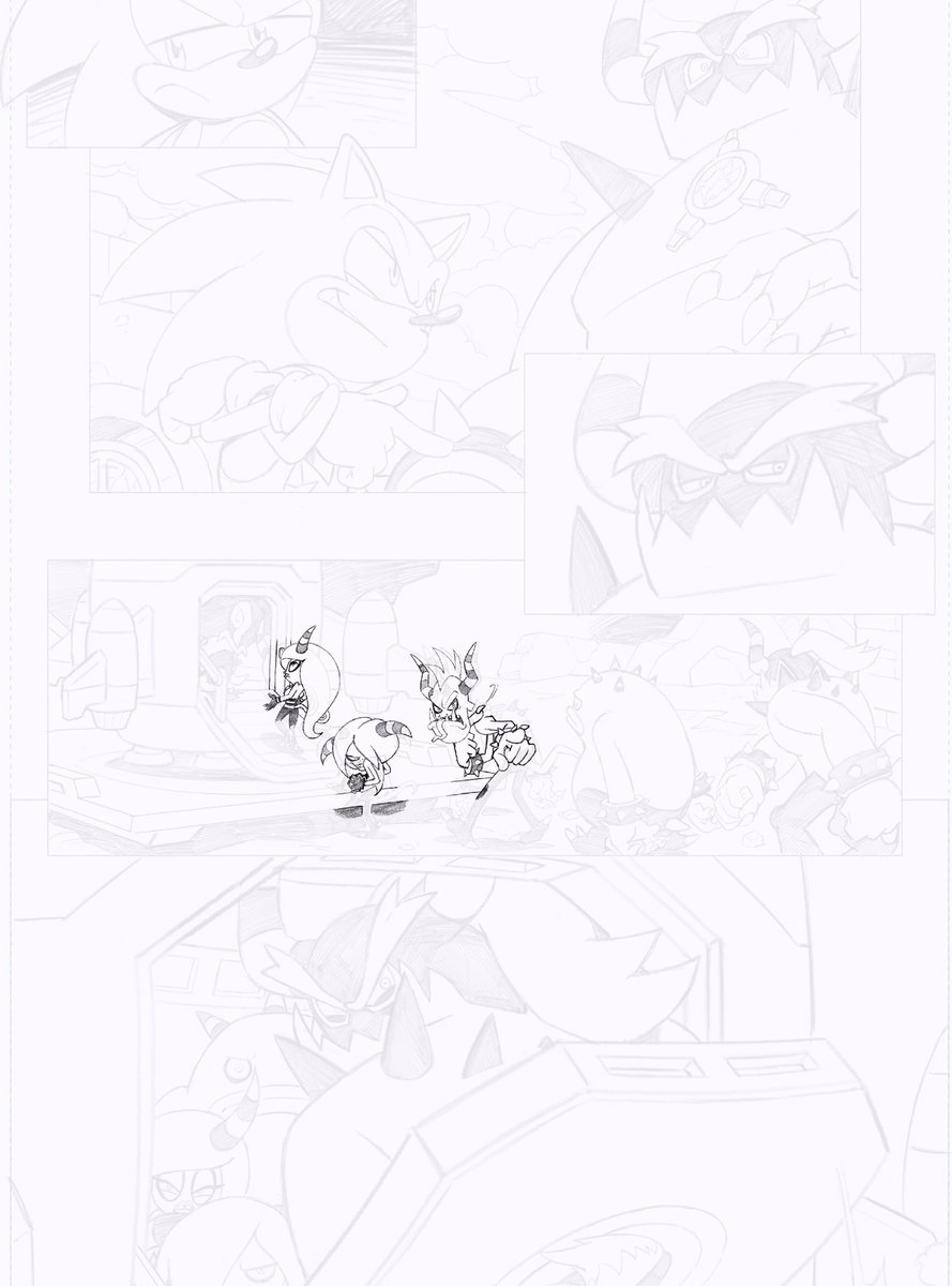 The last big change was on page 4. I think the script asked for the deadly six to look dejected, but it was again decided they should be more defiant. And again, a good call. There were a couple other minor tweaks here and there on other pages but these were the big ones. /end