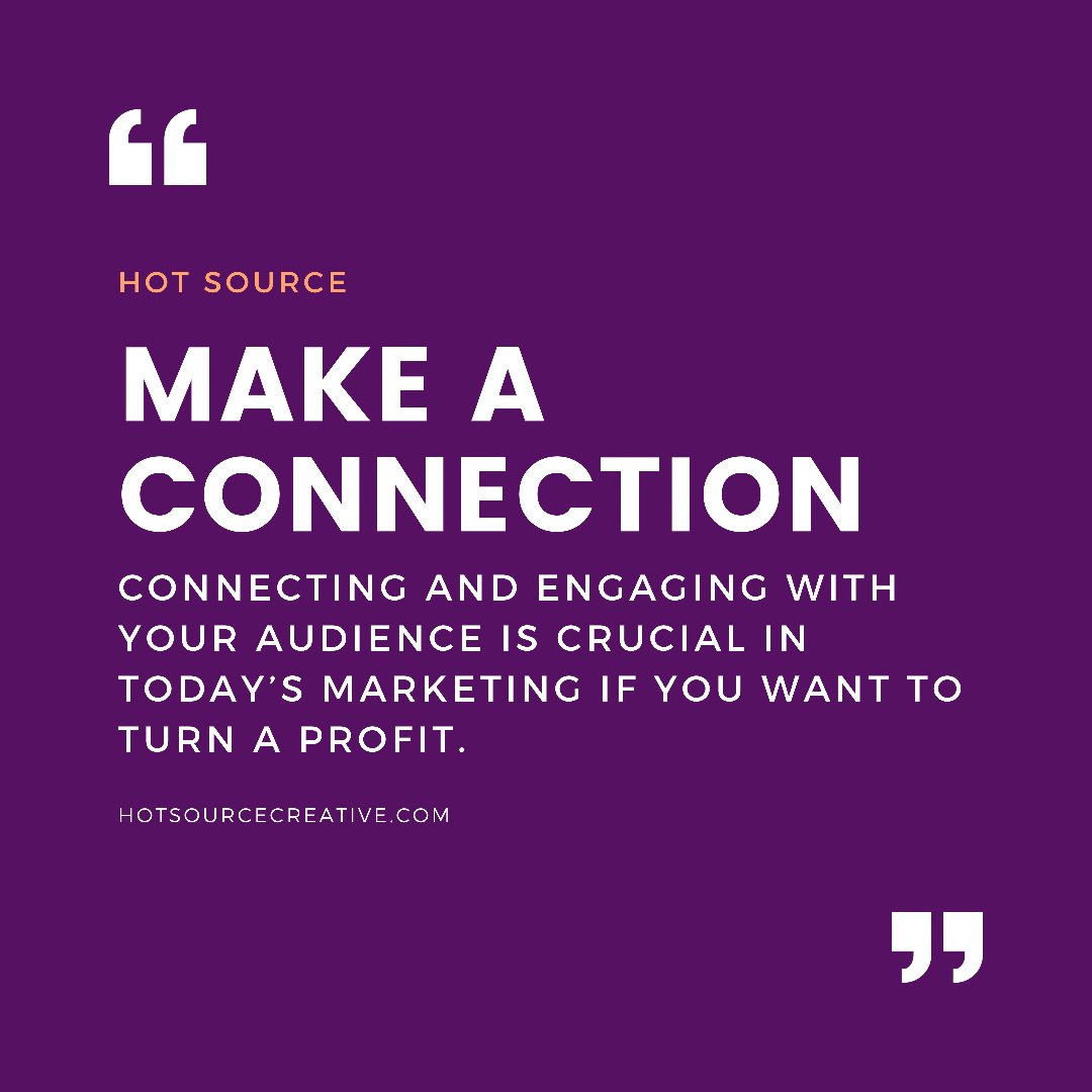 HotSourceLearn's tweet photo. Connecting and engaging with your audience is crucial in today’s marketing if you want to turn a profit. 👀👈🏽 https://t.co/OurMYgbp0t