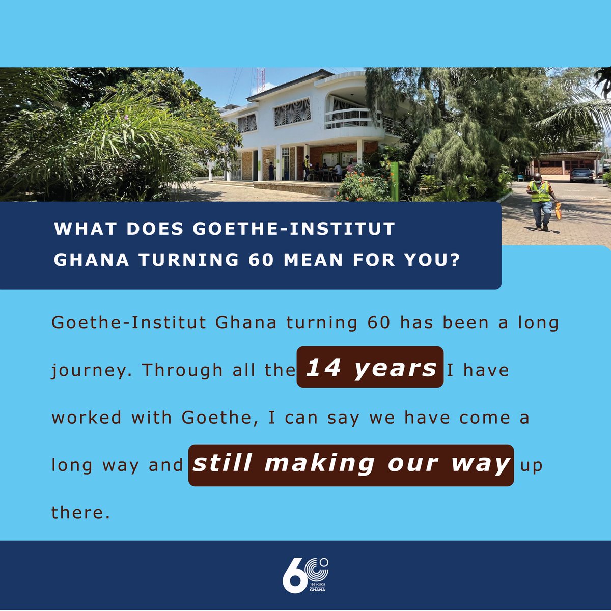 The People of Goethe 

Swipe to Read more about how it all started for her. 
#GoetheGhanaIs60

(2)

___
#goethe #goetheinstitut #germanlanguage  #goetheinstitutghana #goetheghana #german #deutsch #language