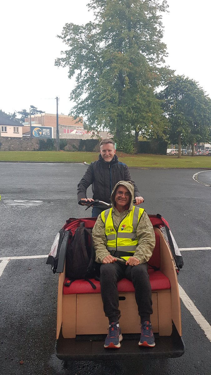 FingalSports's tweet photo. We're multitasking like no ones business today! Celebrating #EuropeanWeekOfSport & #PositiveAgeingWeek and even a little dog walking in the mix with some Cycling Without Age Volunteer Training in Santry Demesne with Mark from @agefriendlydcu https://t.co/jHjj59jT3V
