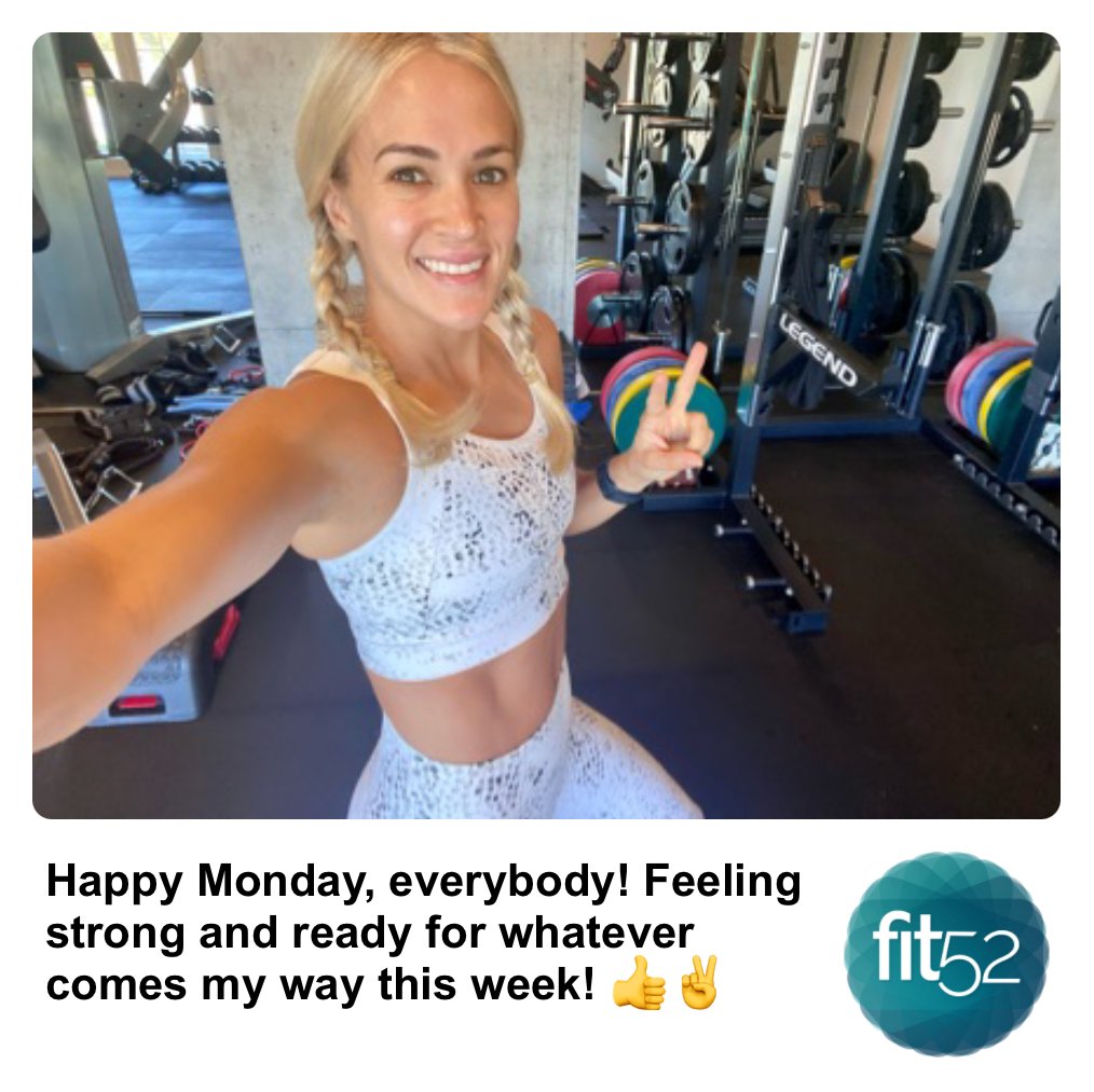 Carrie Underwood on X: Happy Monday! Kicking the week off with a @fit52  workout and a new @CALIAbyCarrie pattern. #NewWeek #MondayMotivation  #StayThePath  / X