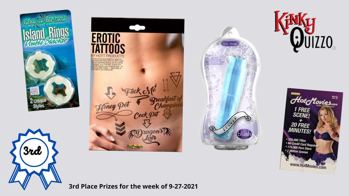 Check out the XXX prizes you can win this week at our Kinky Quizzo® games!
Wanna know where to play? Check our schedule...
kinkyquizzo.com
#trivia #Gamenight #girlsnightout #quizzo