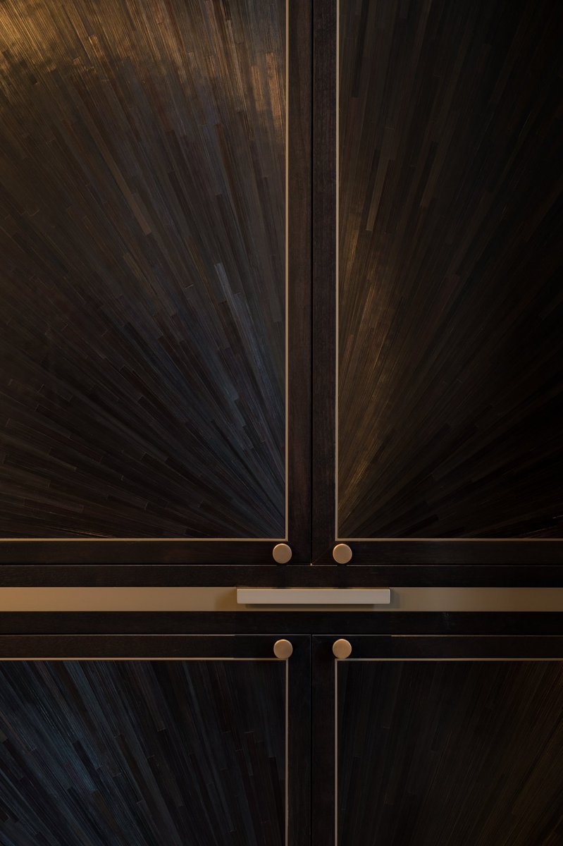SHHArchitects's tweet image. A door in a games room with a secret. The design conceals a hidden Whiskey bar and is finished in a straw marquetry design by Jallu Ebenistes, represented by Nusom.

#materialmonday #strawmarquetry #marquetry #design #interiordesign #shharchitects #secretdoor #hiddendoor