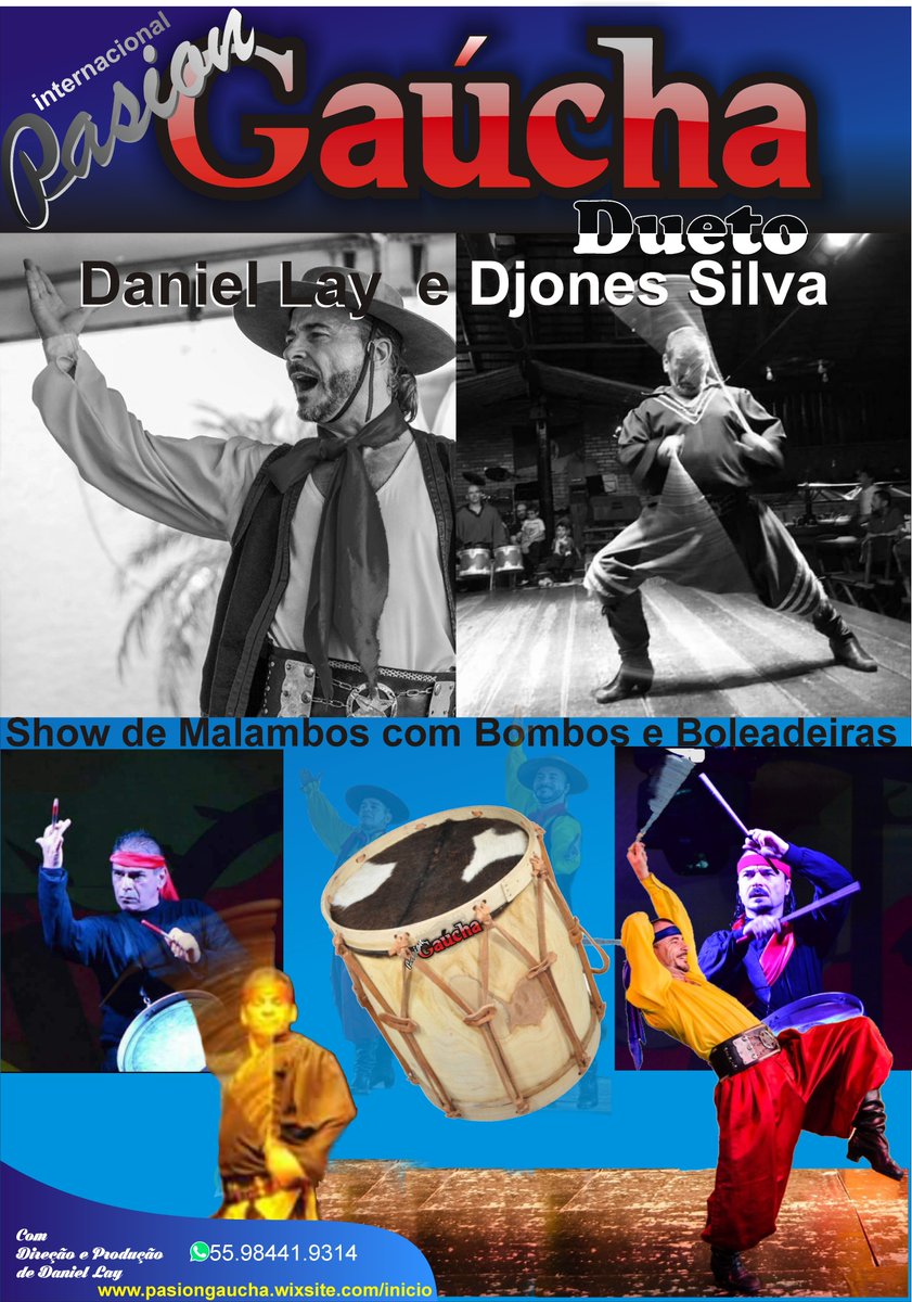 danislay's tweet image. Pasion Gaúcha 
Dueto Malambos bombos e boleadeiras