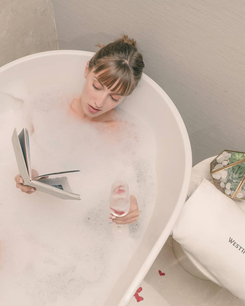 At the Westin Goa, you don't need an excuse to lounge in the bathtub with champagne and a book. #FeelWell